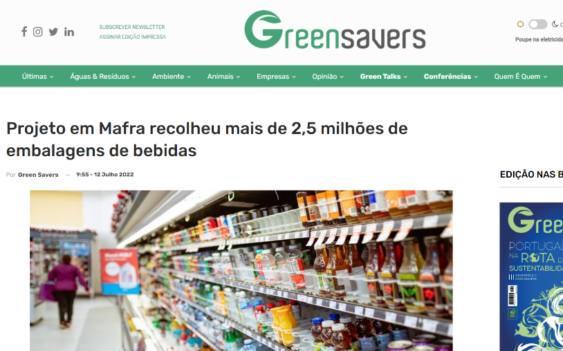 Project in Mafra collected more than 2.5 million beverage packages
