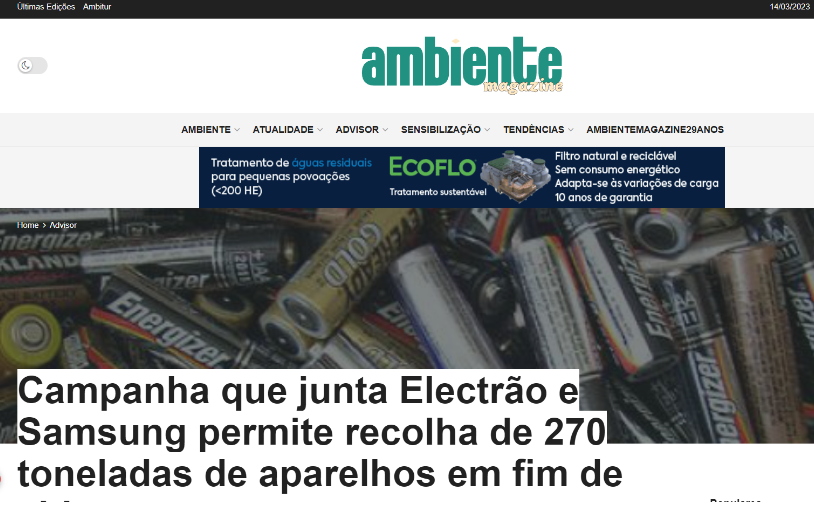 Campaign that joins Electrão and Samsung allows the collection of 270 tons of end-of-life devices