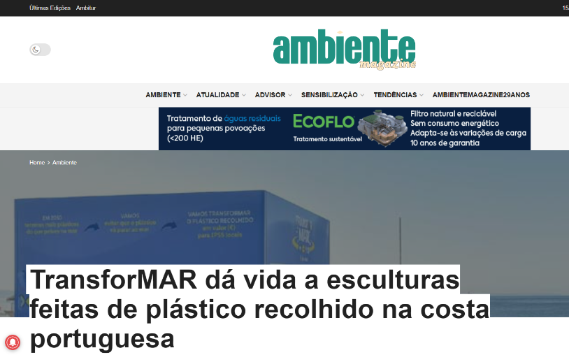 TransforMAR dá vida a esculturas feitas de plástico recolhido na costa portuguesa